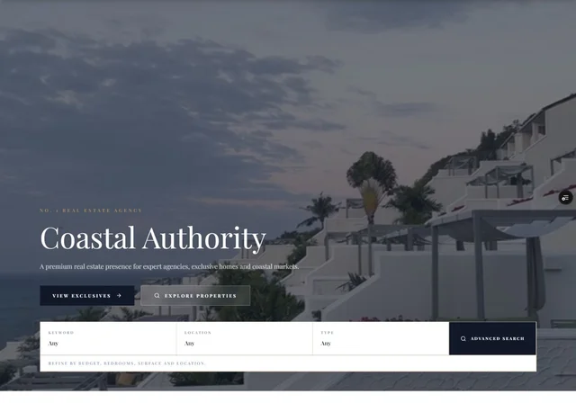 Website preview — Coastal Authority