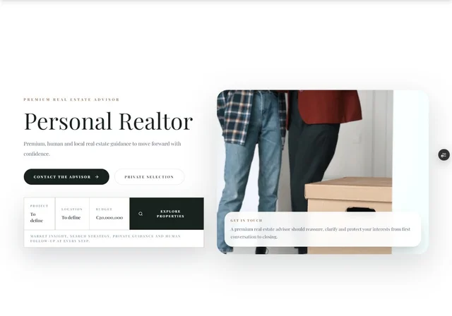 Website preview — Personal Realtor