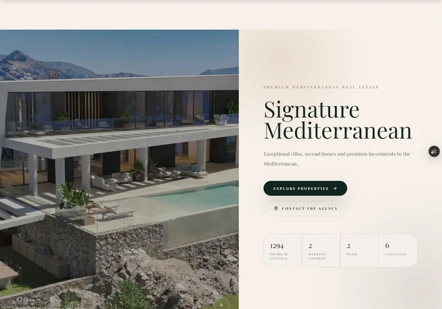Website preview — Signature Mediterranean