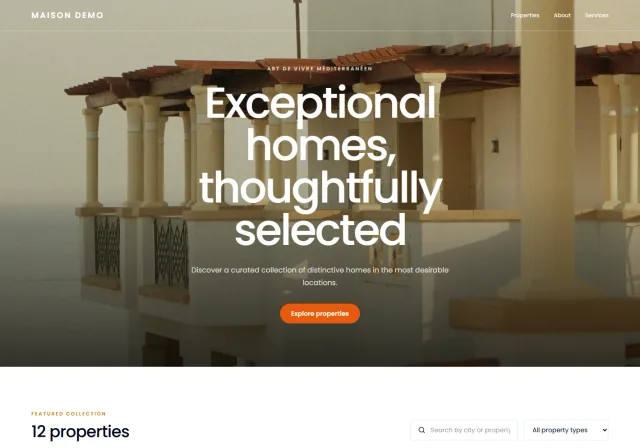 Website preview — Soleil