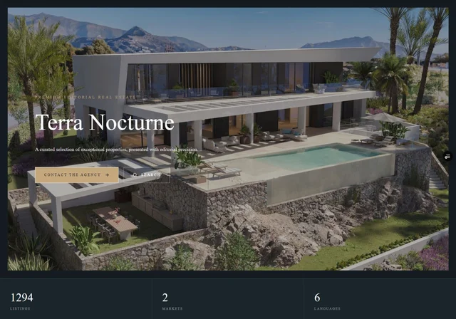 Website preview — Terra Nocturne