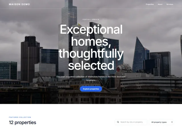Website preview — Urban