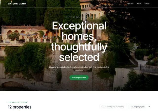 Website preview — Verde
